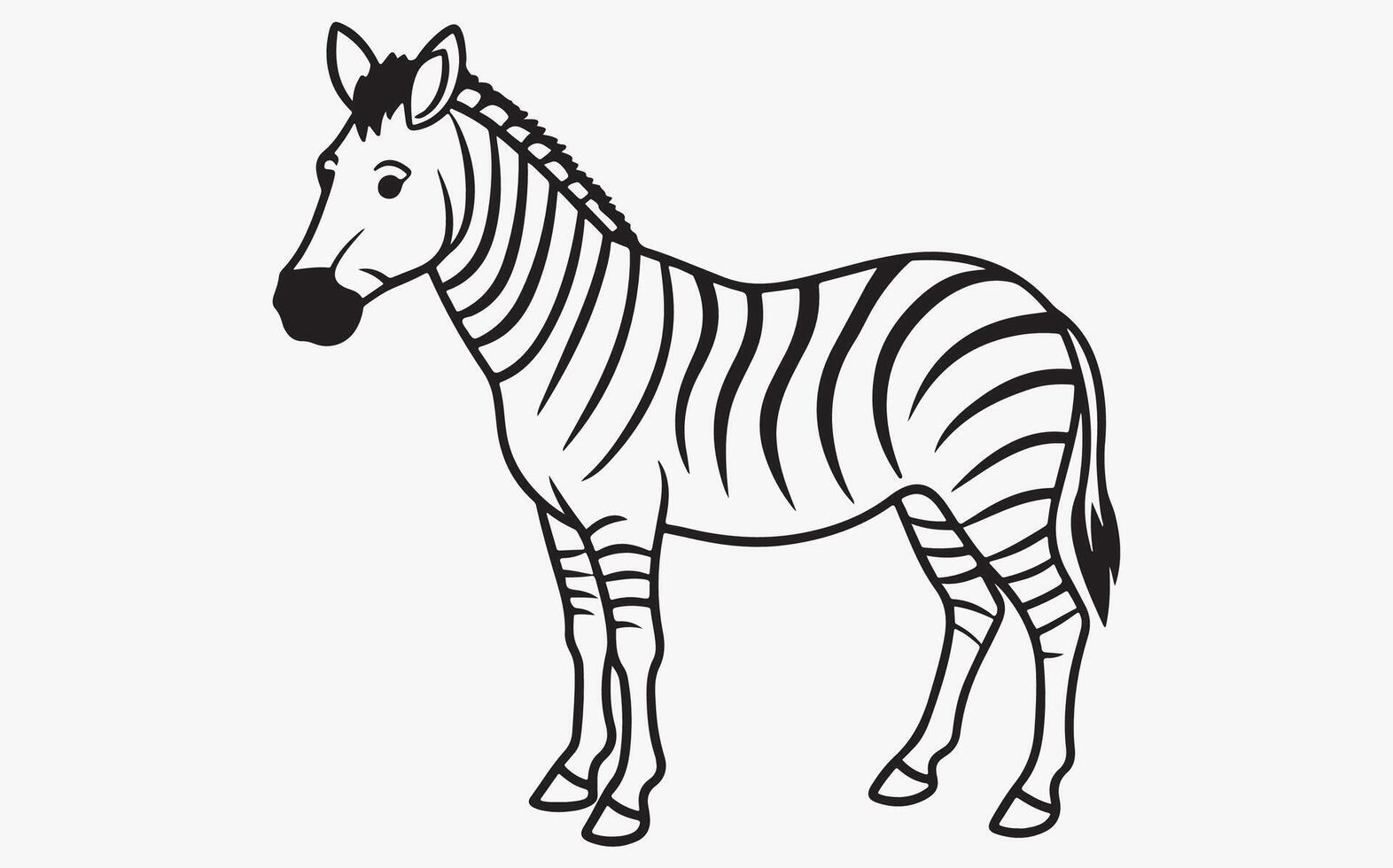 Abstract Zebra Line Drawing vector