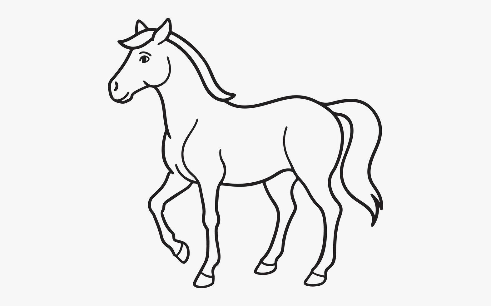 Creative horse Line Design image vector