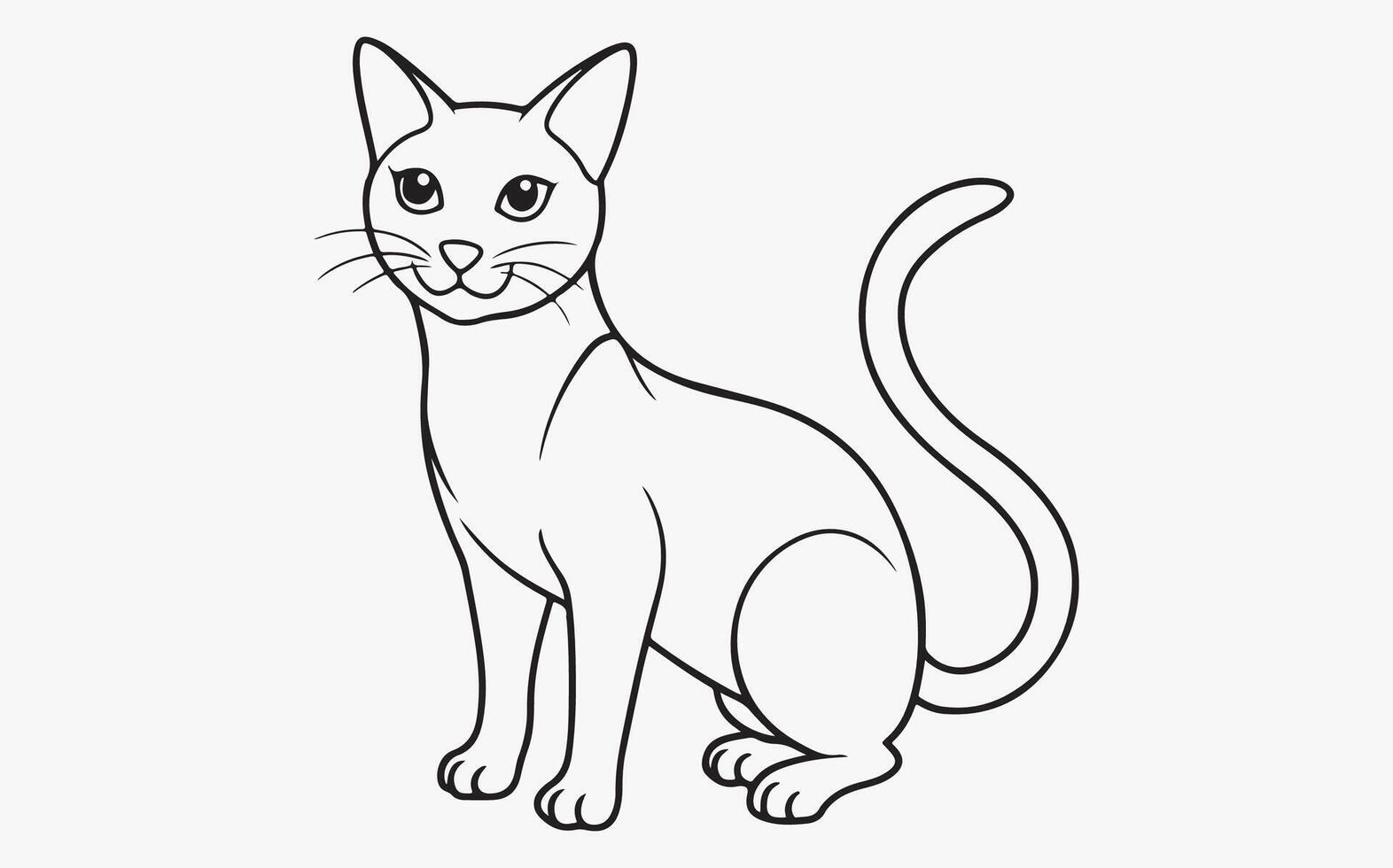 Abstract Cat Line Art image clipart illustration vector