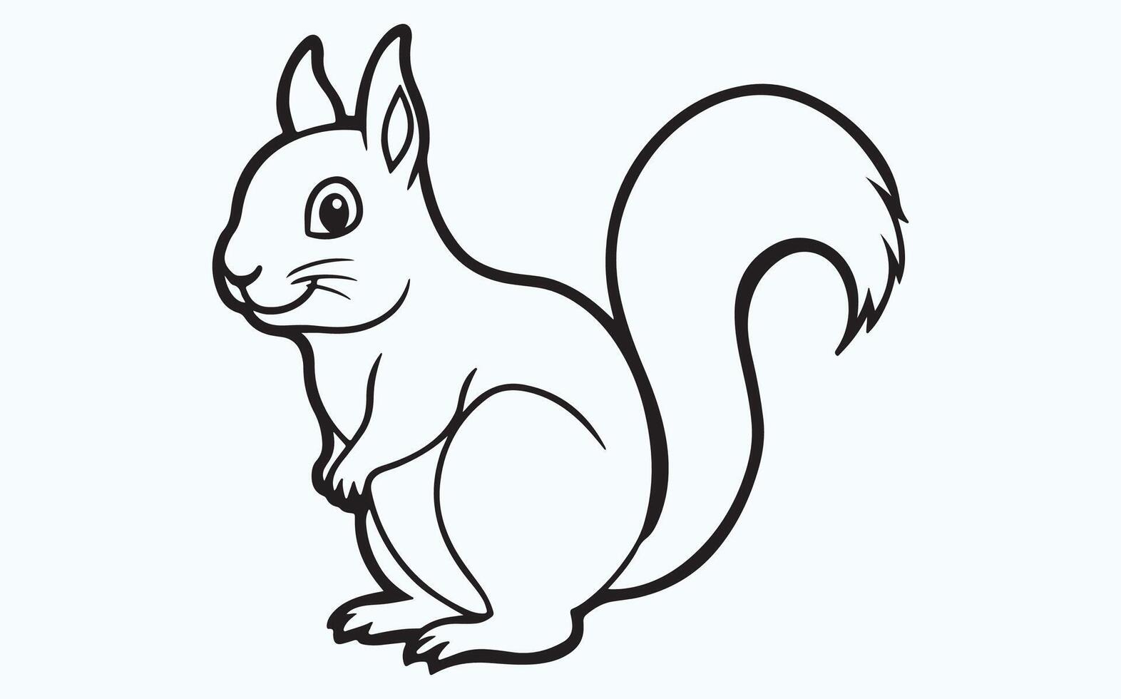 Abstract Squirrel Line Drawing image vector
