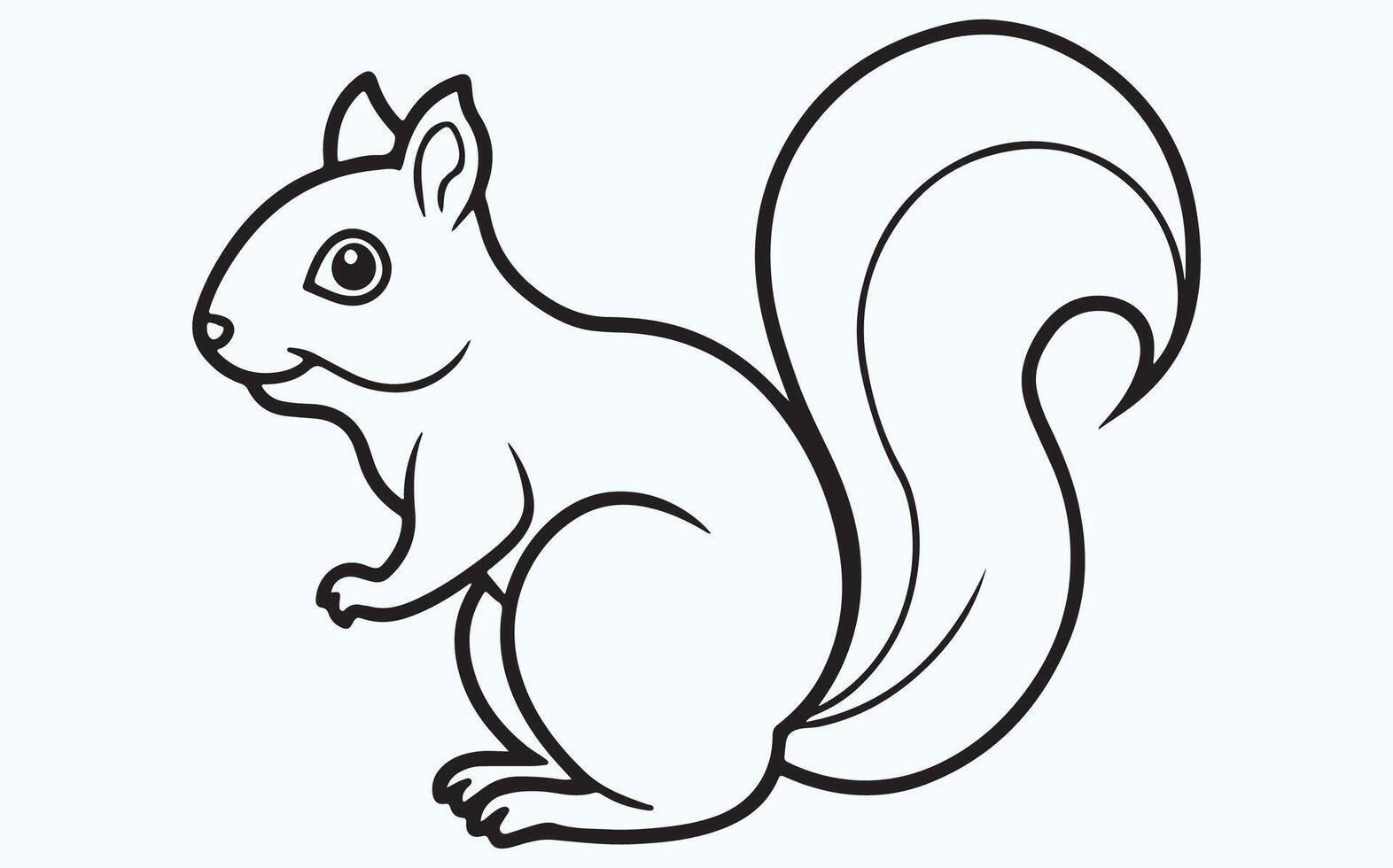 Abstract Squirrel Line Drawing image clipart vector