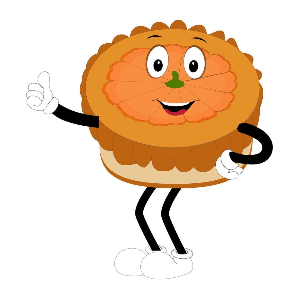 Cheerful Food Mascot Character with Playful Pose vector
