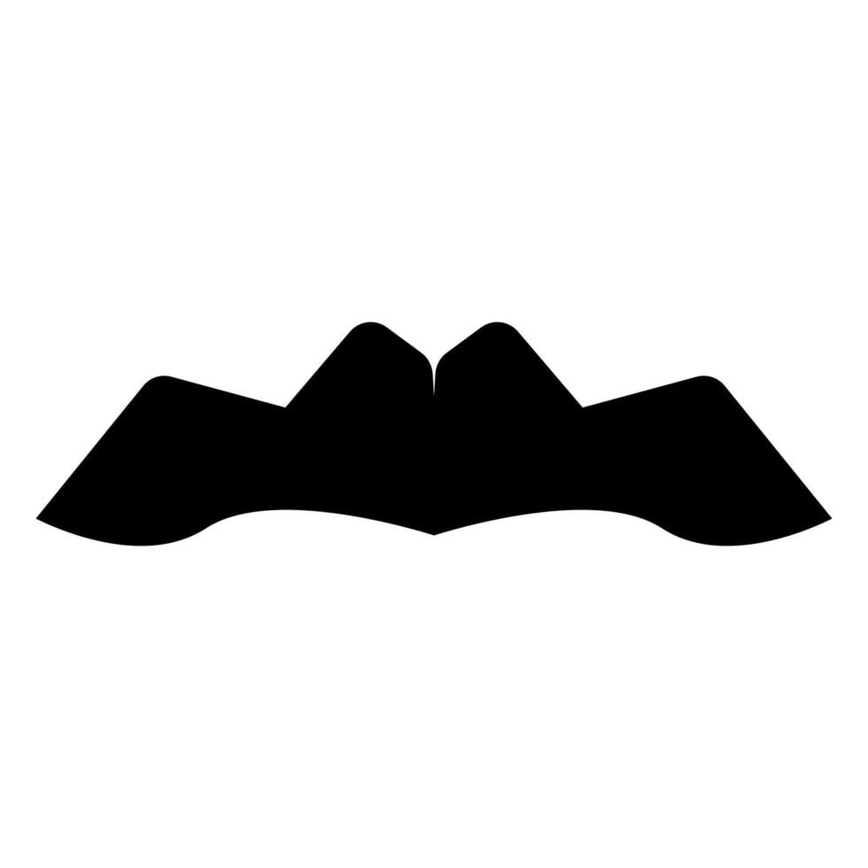 Handlebar mustache with bold, A thick mustache with exaggerated, bold curves. vector