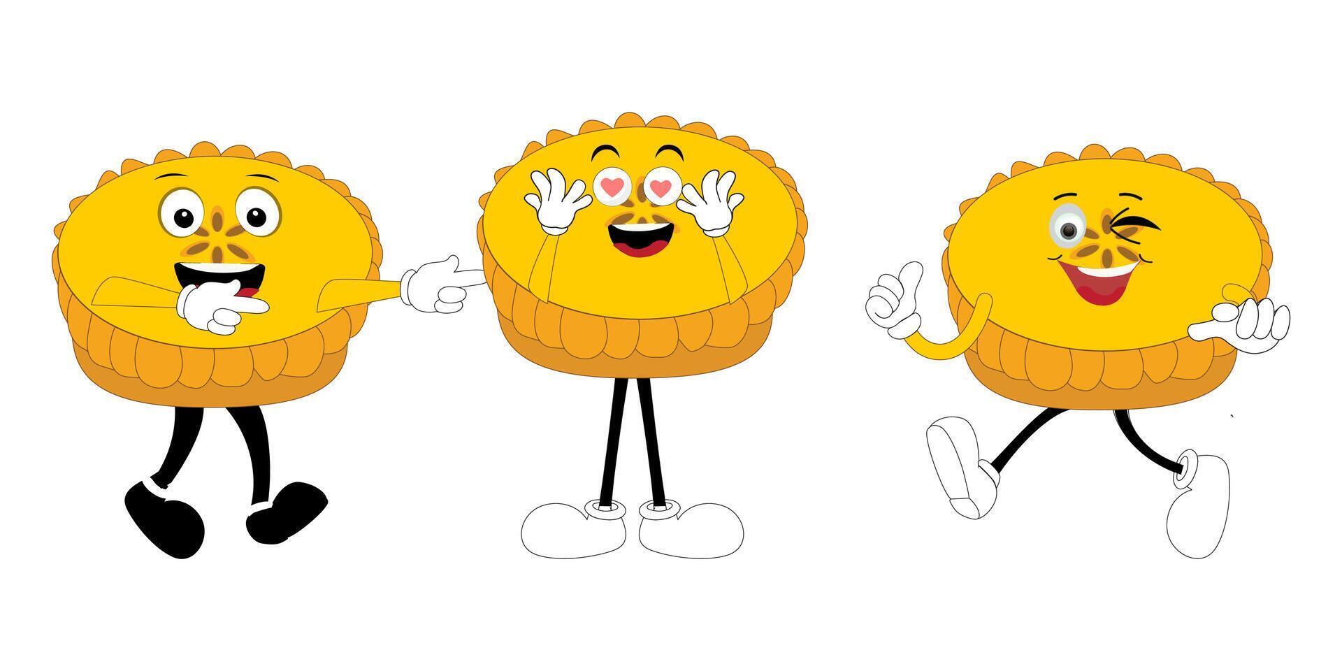 Fried Snack Mascots with Smiling Faces and Diverse Expressions vector
