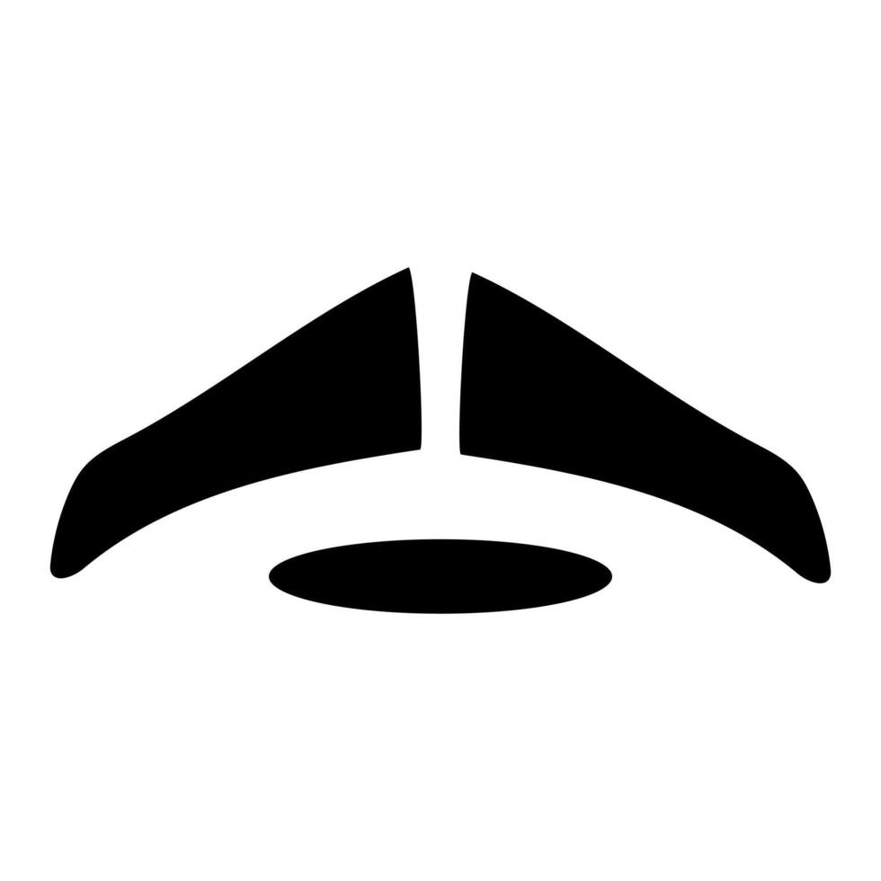 Simple mustache silhouette design vector