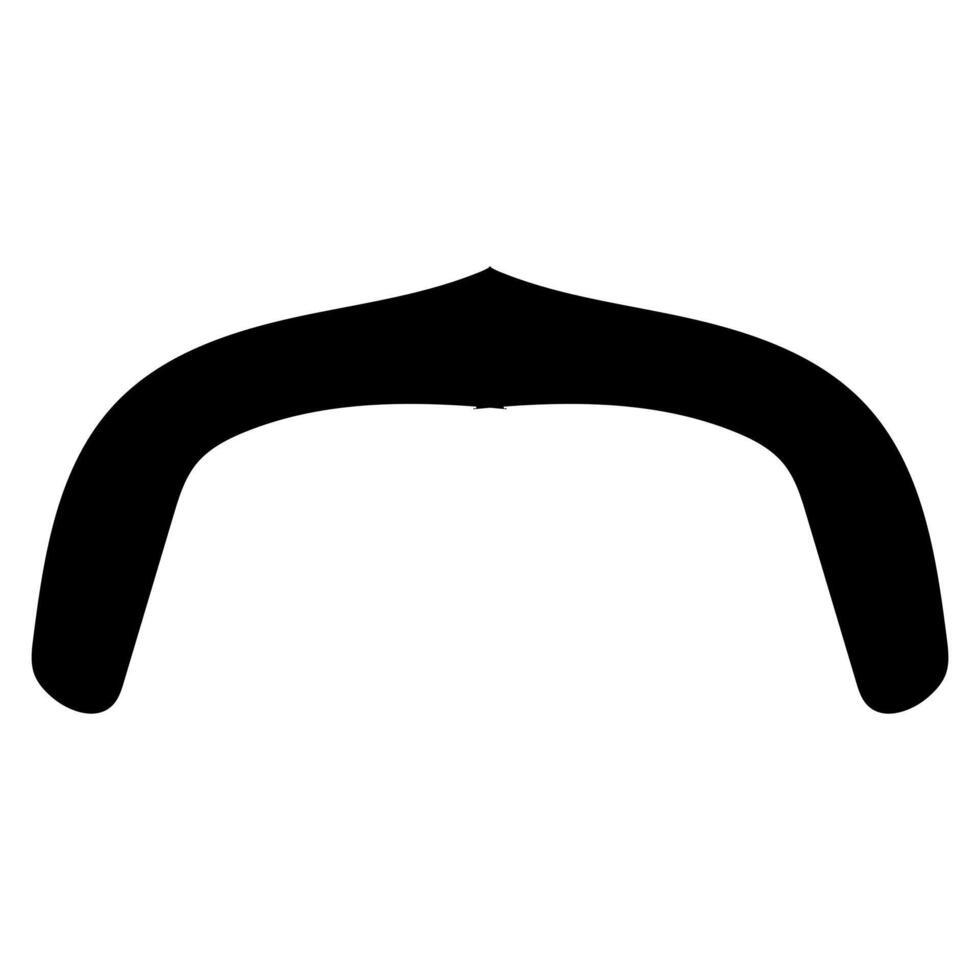 Minimalist black mustache icon vector