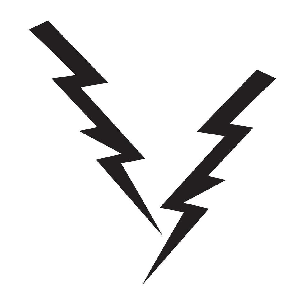 Electric energy thunder sign vector