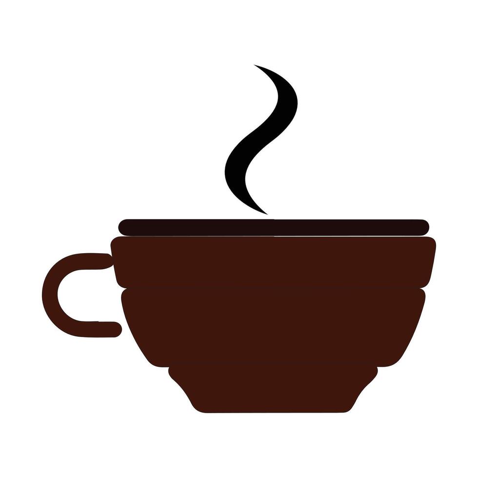 Vibrant coffee cup with steaming hot drink vector