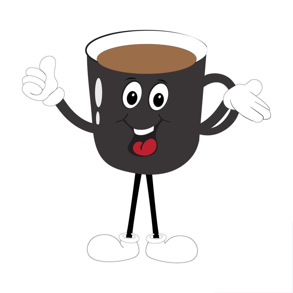 Coffee Mug Mascot for Fun Branding Concepts vector