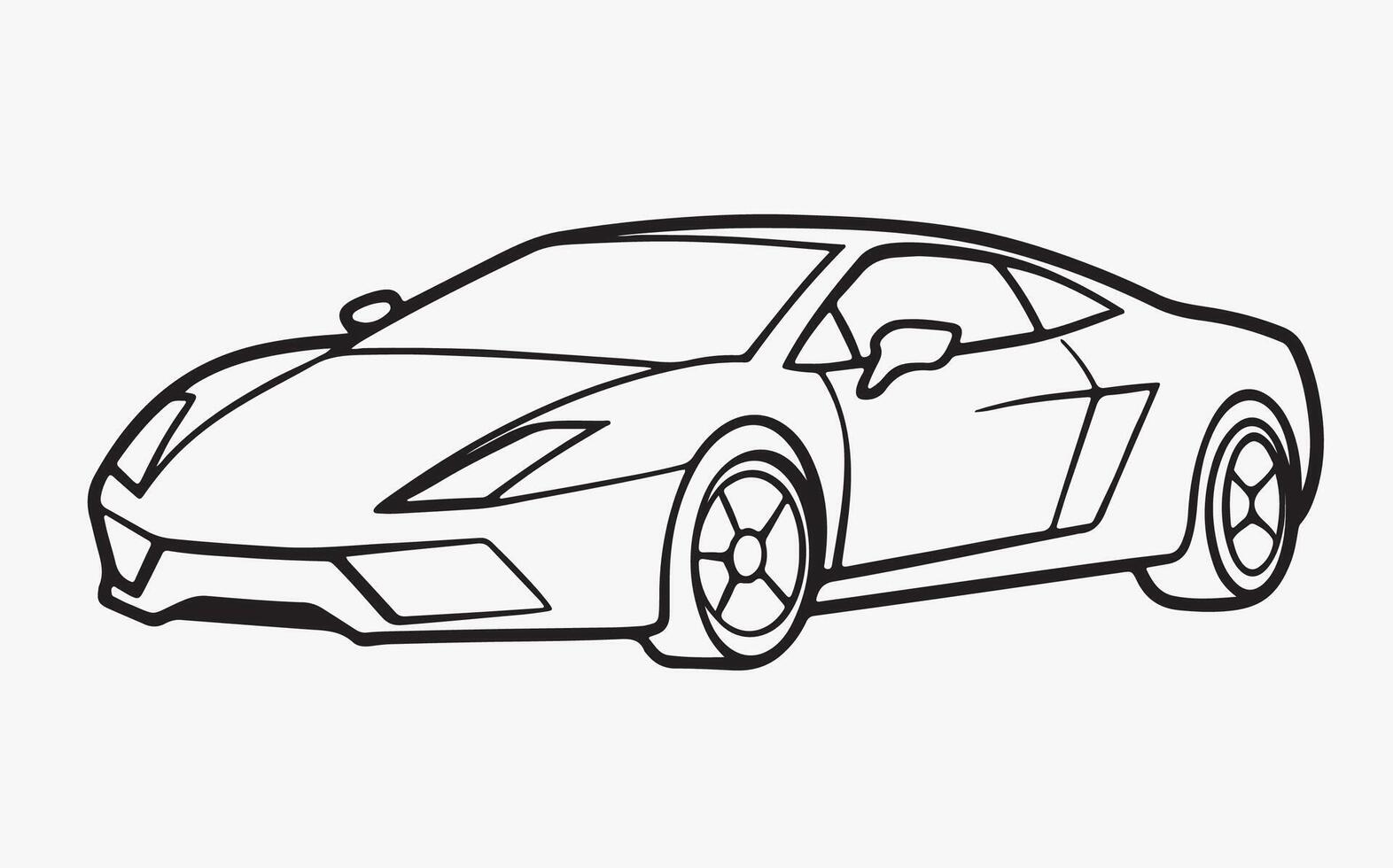 Simple Car Line Art image vector