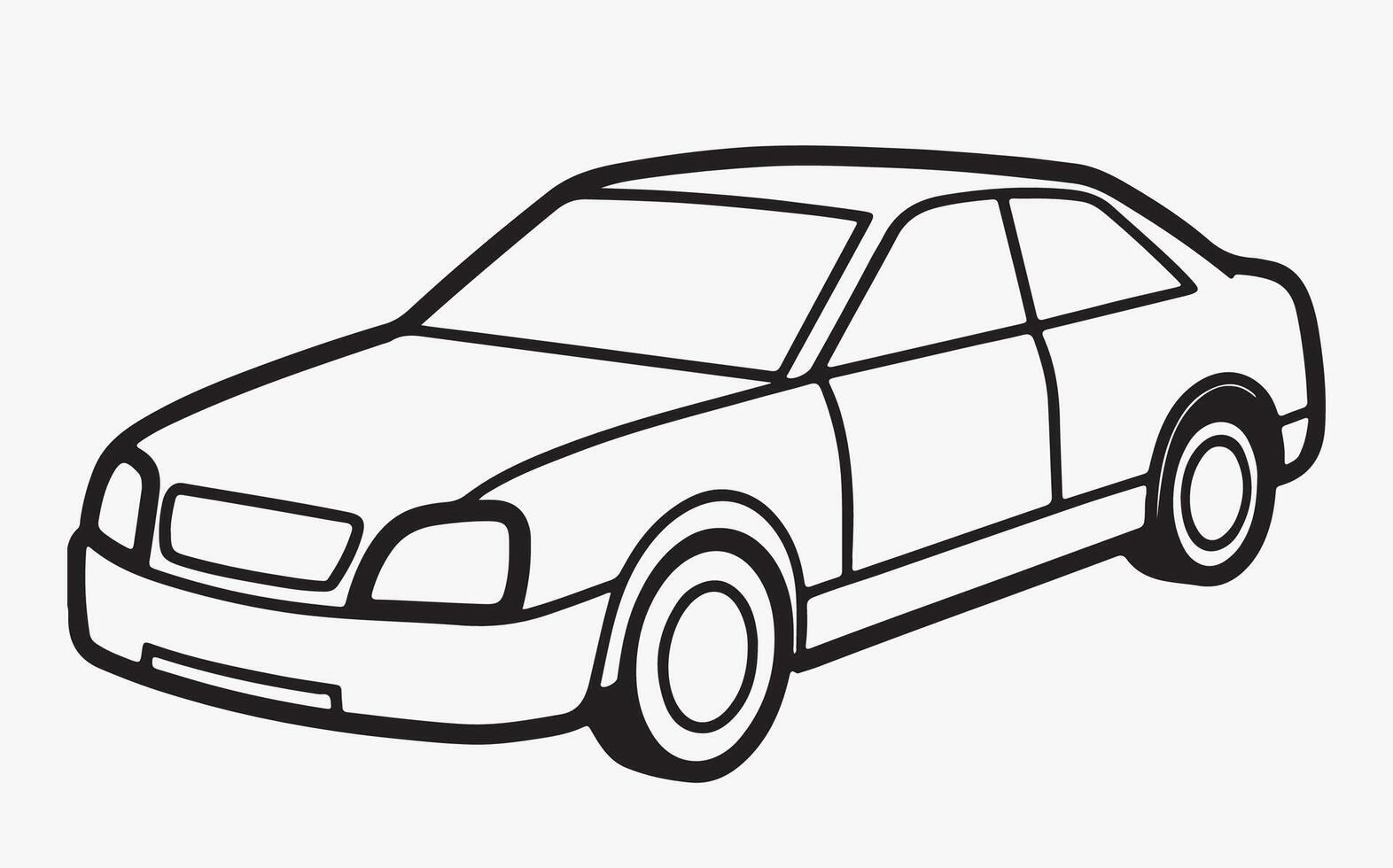 Modern Car Line Drawings icon vector