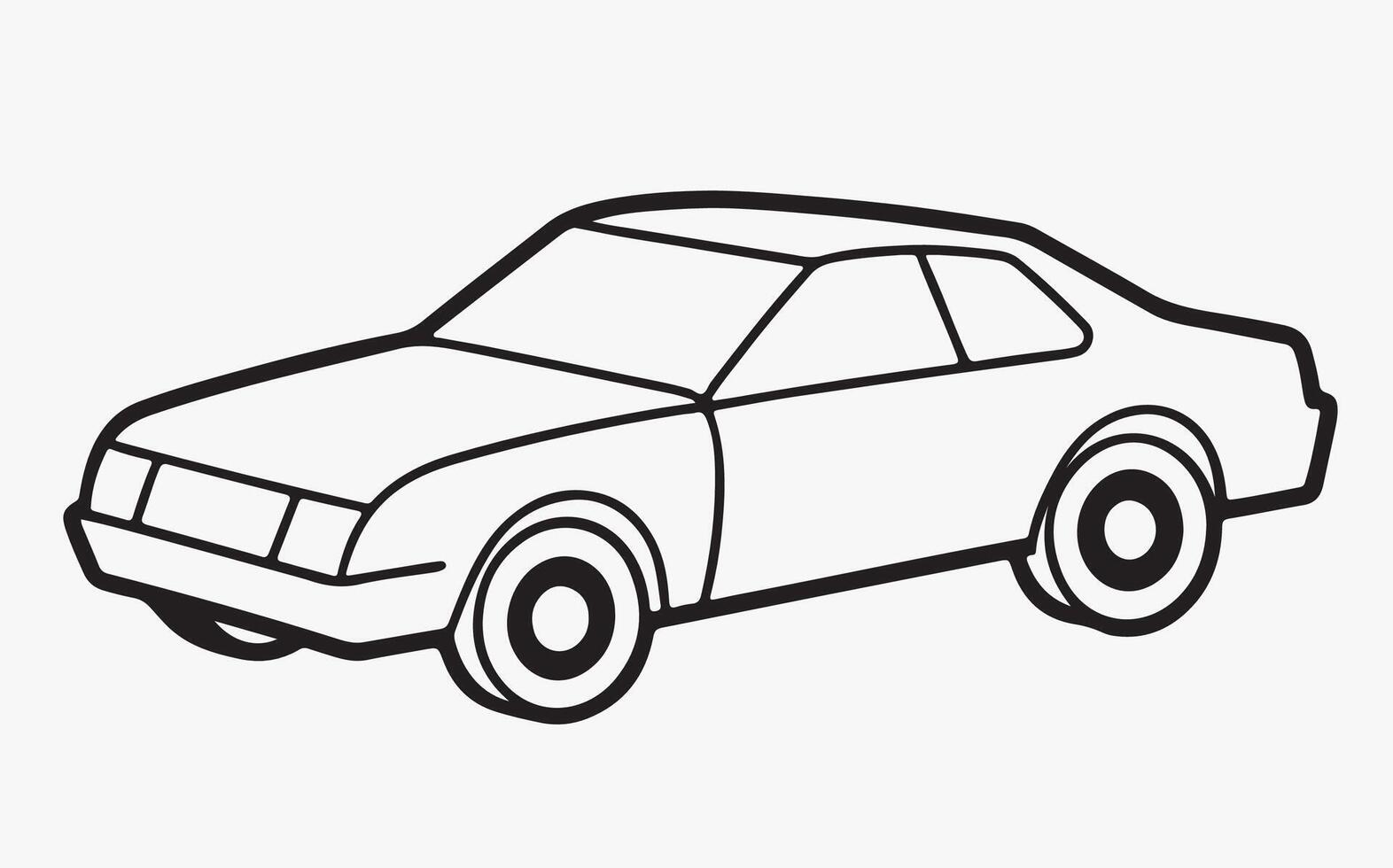 Vintage Car Line Sketch art vector