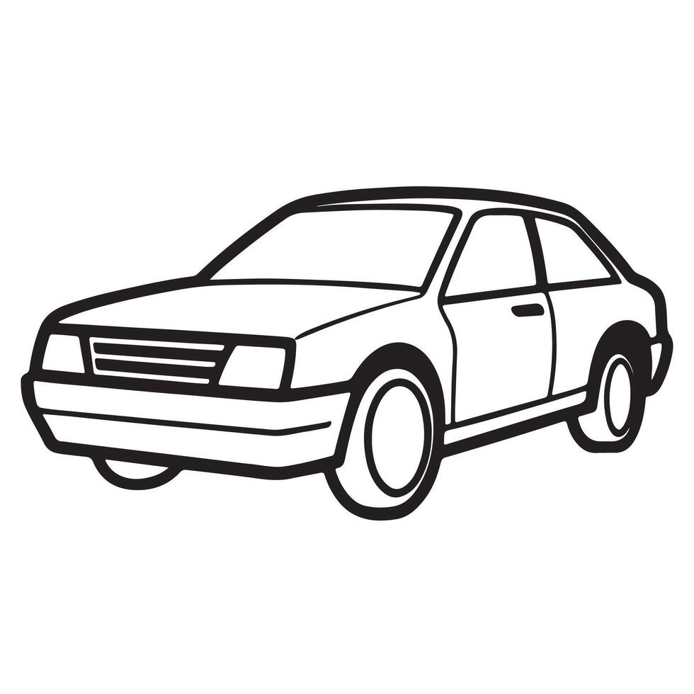 Retro Car Line Art image art vector