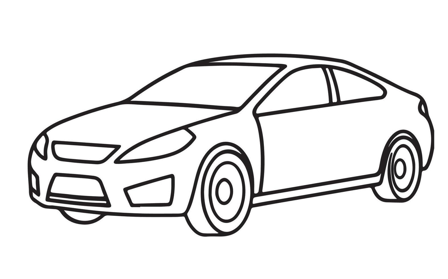 Abstract minimalist Car Line Illustrations vector