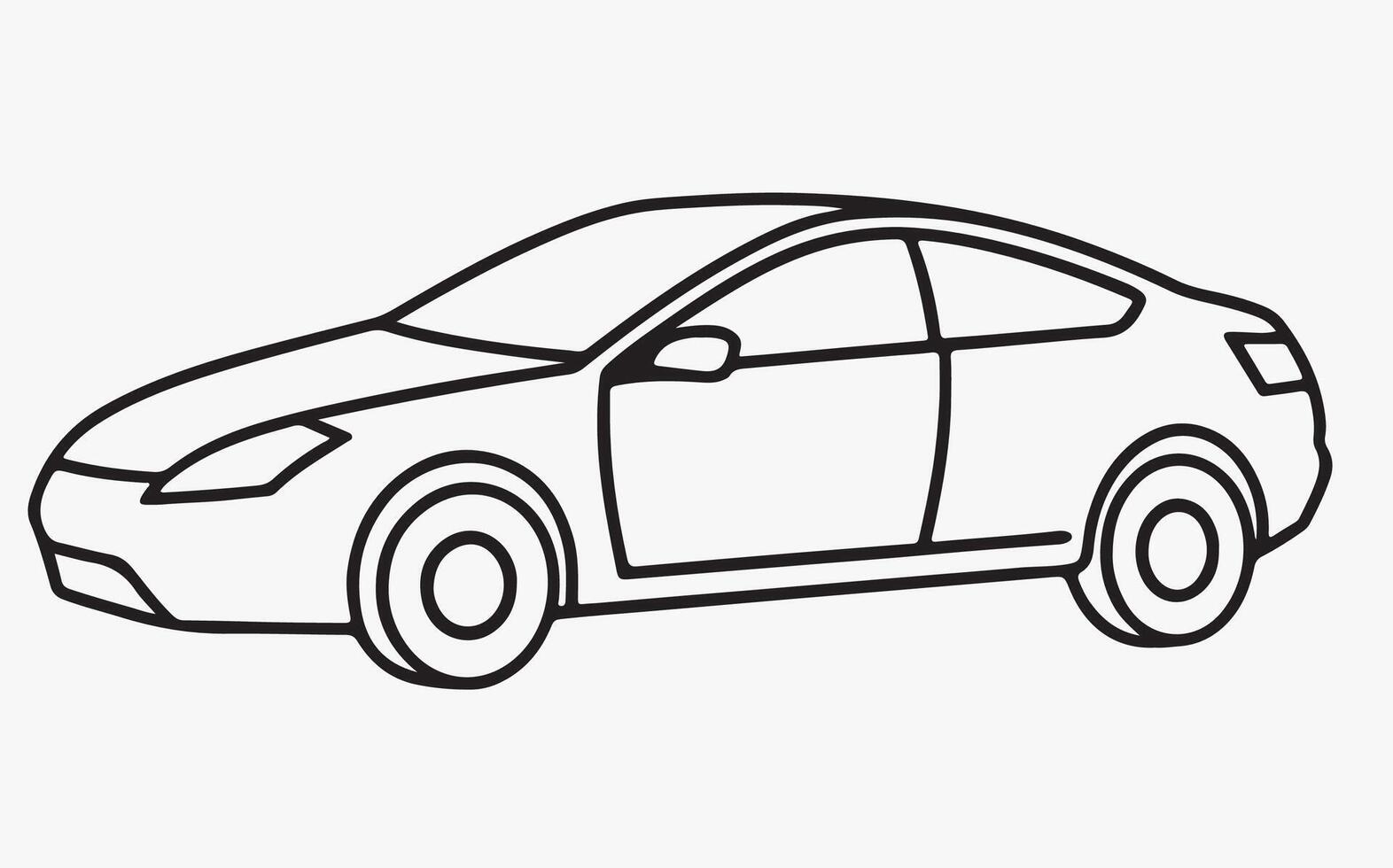 classic Vintage abstract modern Car Line Sketch vector