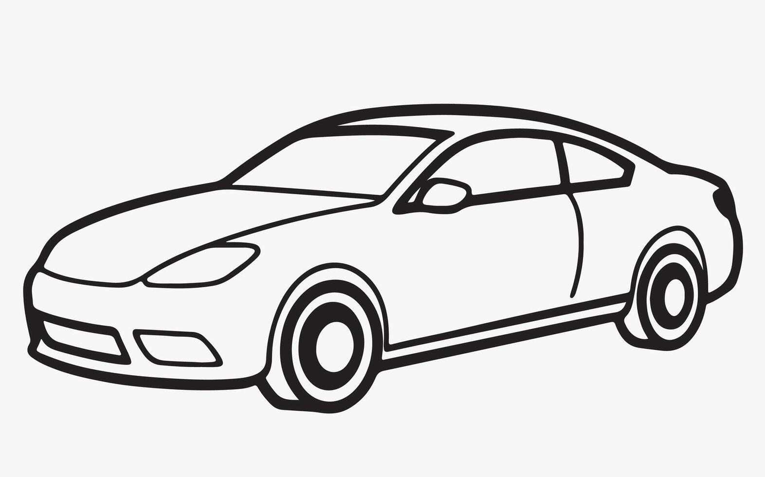 Abstract minimalist Car Line Illustrations art vector