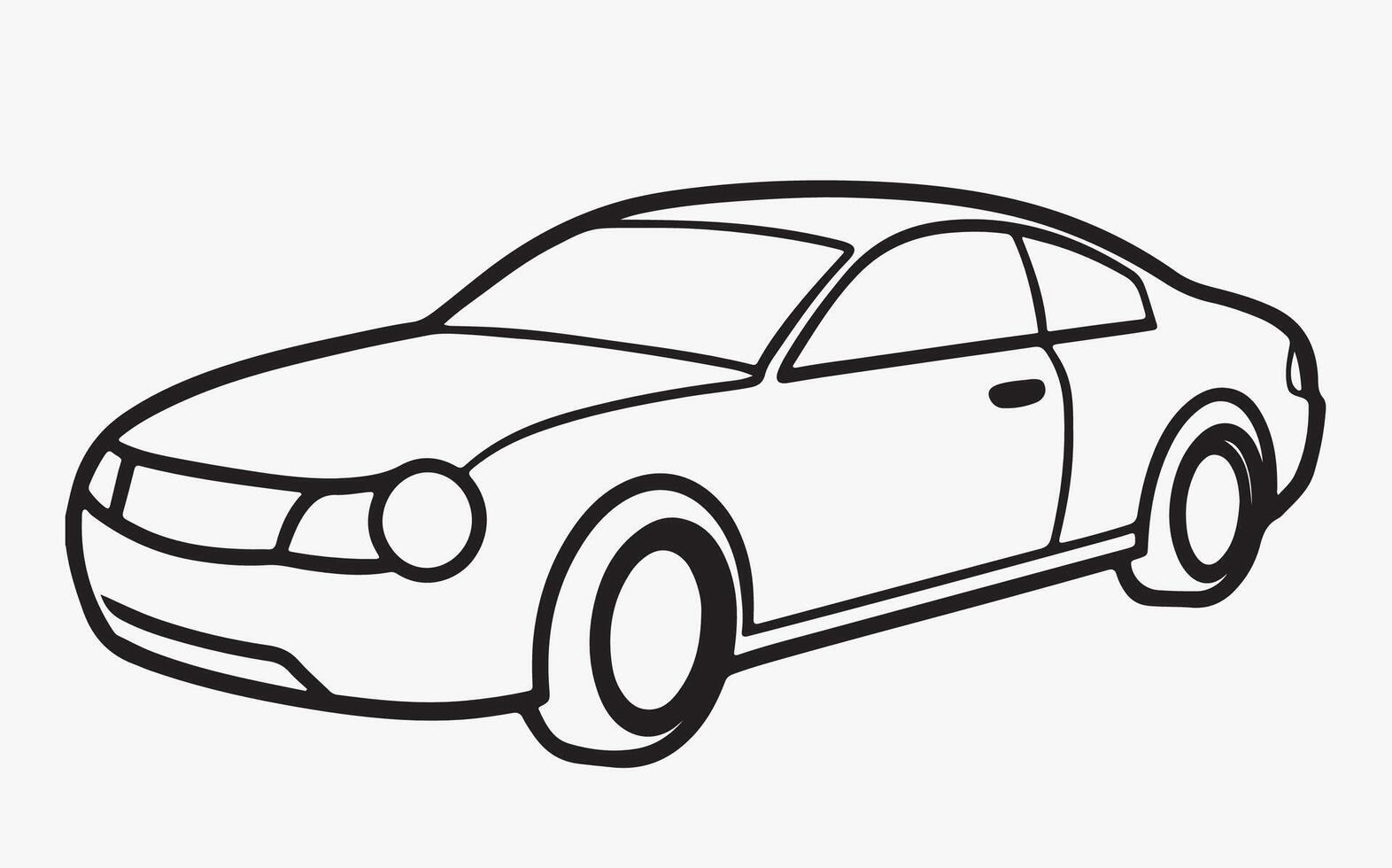 Abstract minimalist Car Line Illustrations image clipart vector
