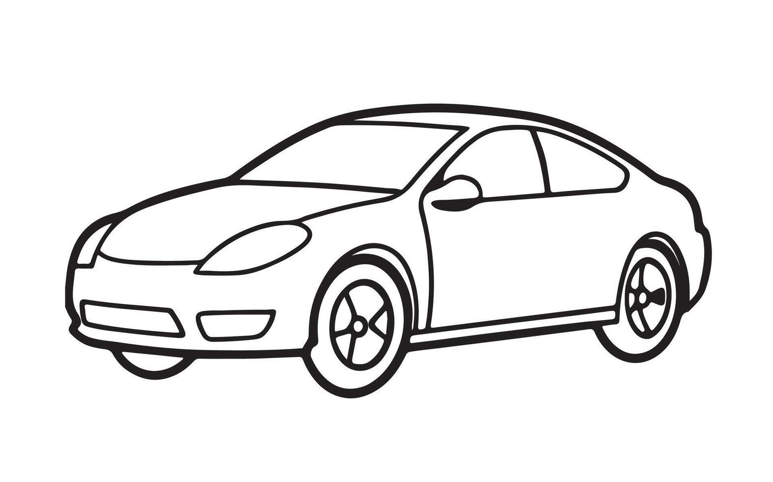 Retro Car Line Art image vector