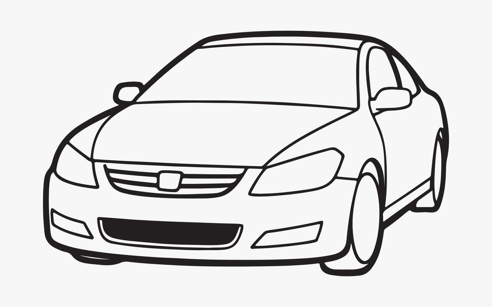 Muscle Car Line Art vector