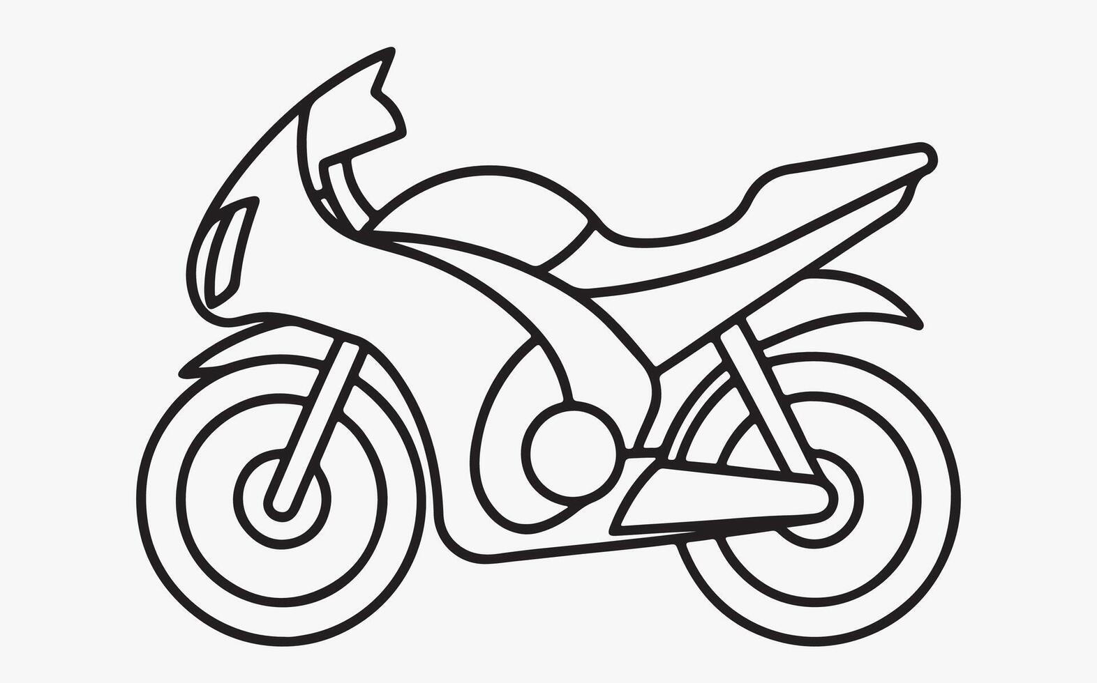 Minimalist vintage Bike Line Art icon vector