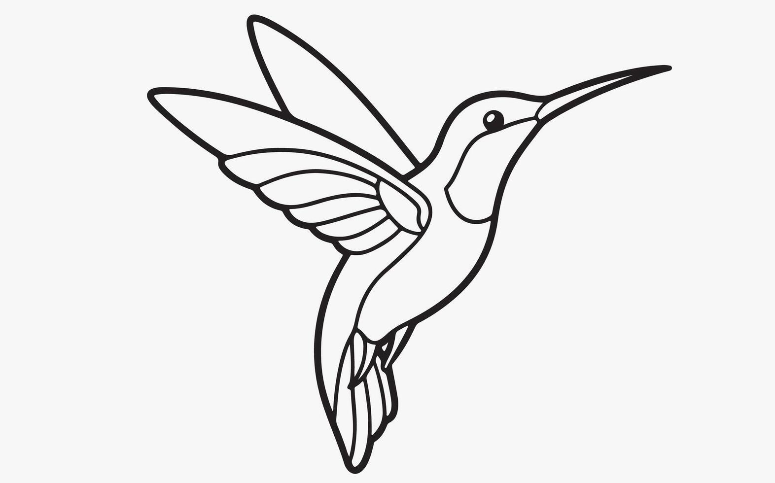 Humming Bird art vector
