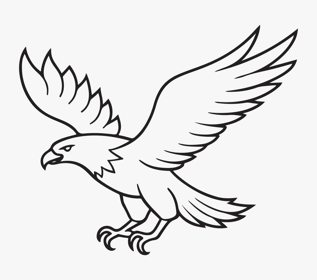Minimalist Bird Line Drawing image vector