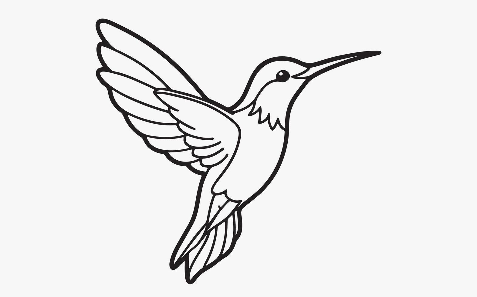 Humming Bird art icon clipart illustration vector