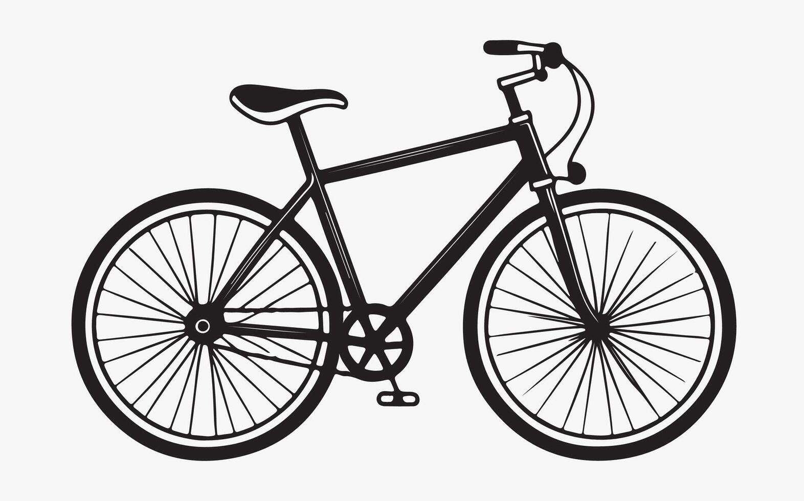Bicycle line art icon vector