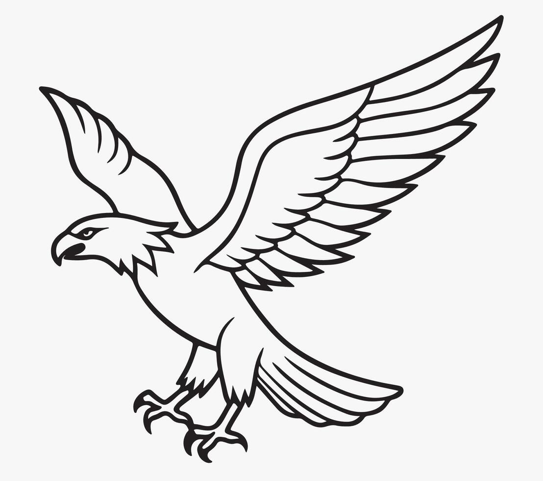 Minimalist Bird Line Drawing vector