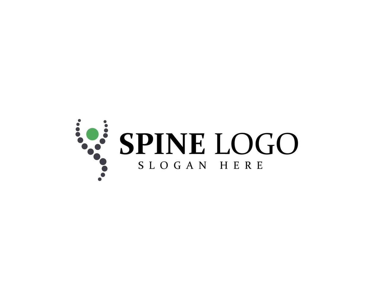 Spine logo design with abstract people concept vector