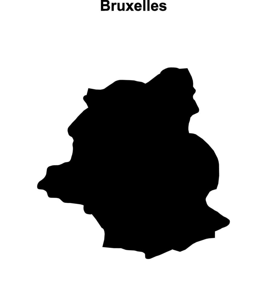 Bruxelles province blank outline map vector