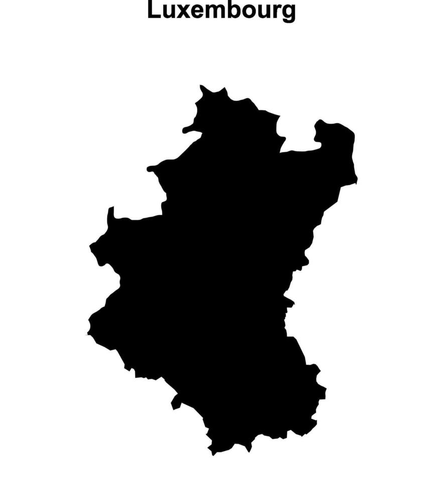 Luxembourg province blank outline map vector