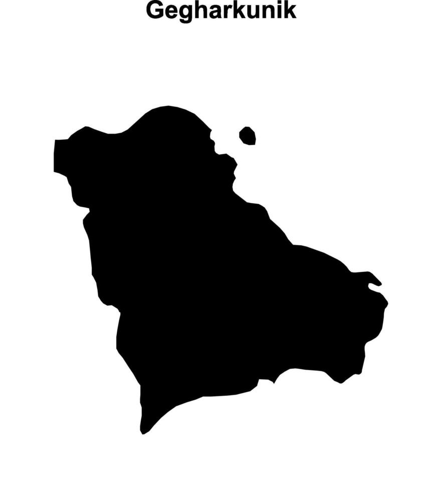 Gegharkunik province blank outline map vector