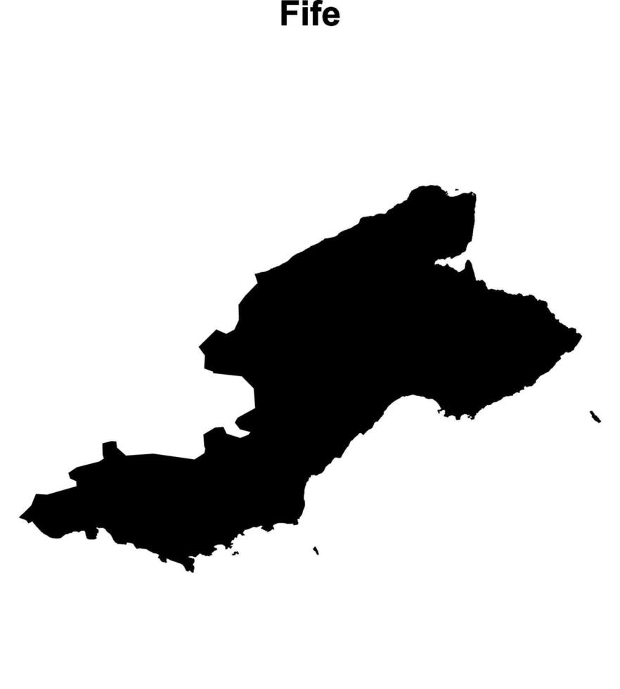 Fife blank outline map vector