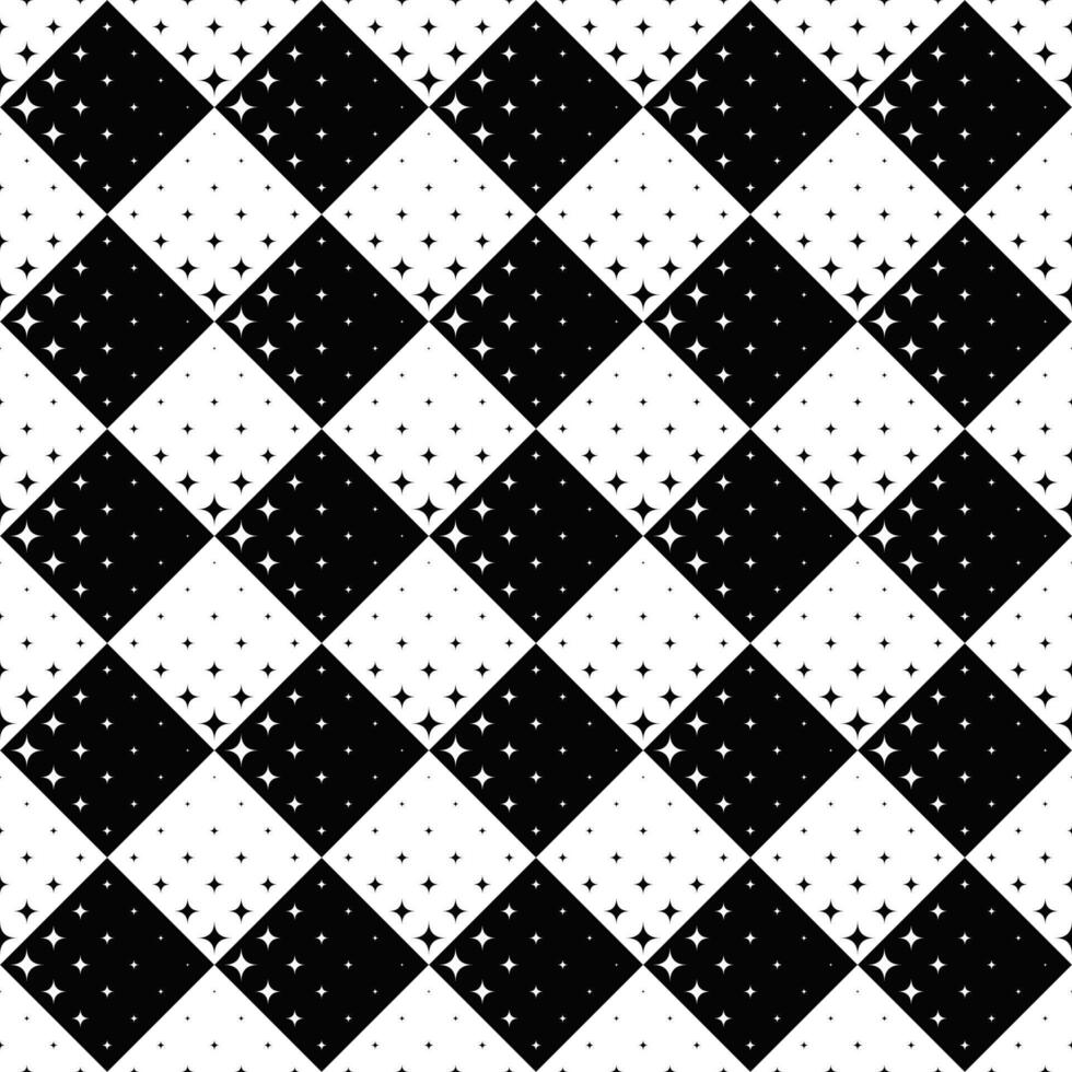 Seamless monochrome star pattern vector