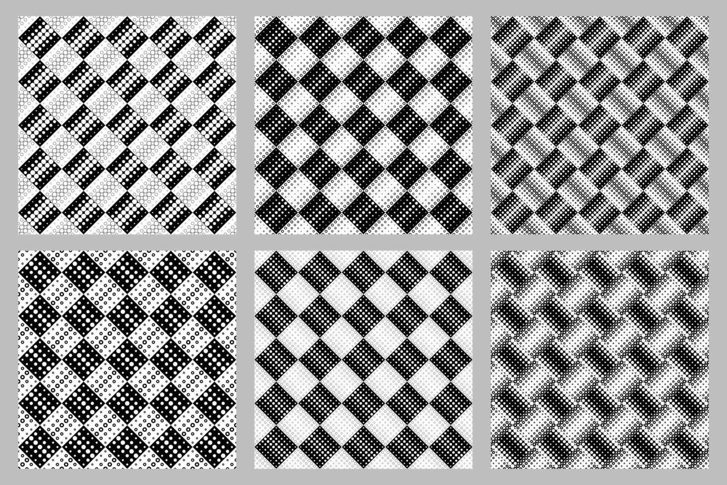 Abstract circle pattern background set - graphic vector