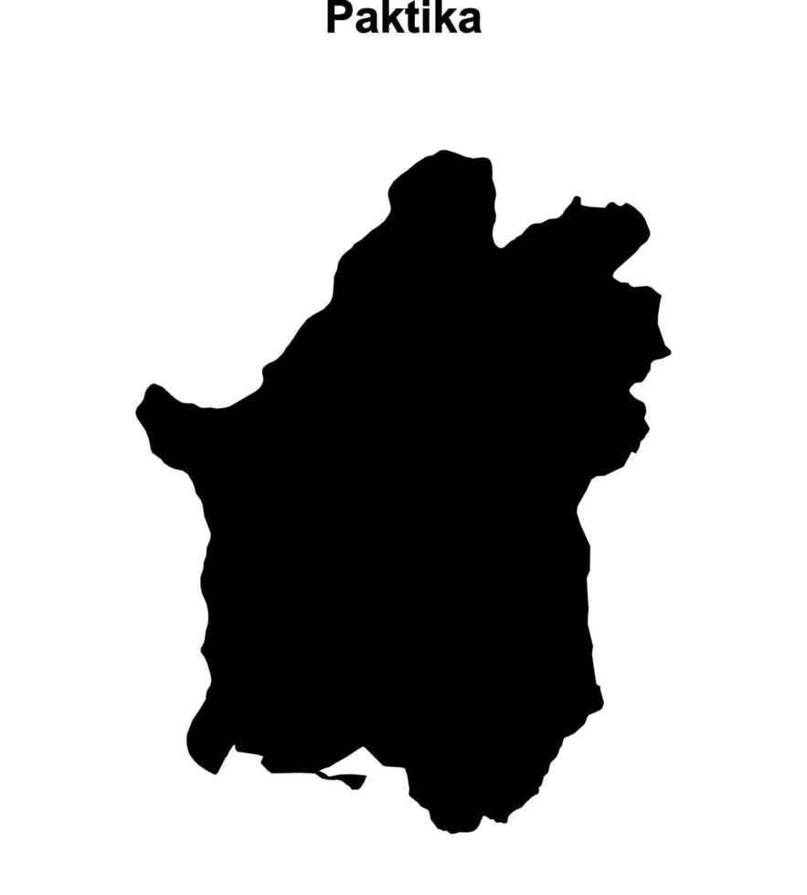 Paktika province blank outline map vector