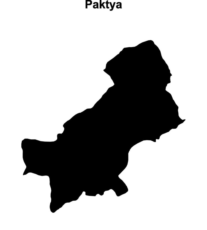 Paktya province blank outline map vector