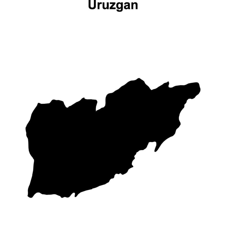 Uruzgan province blank outline map vector