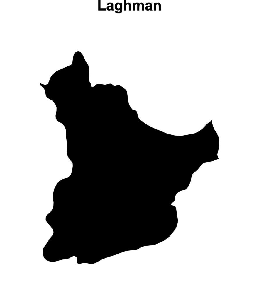Laghman province blank outline map vector
