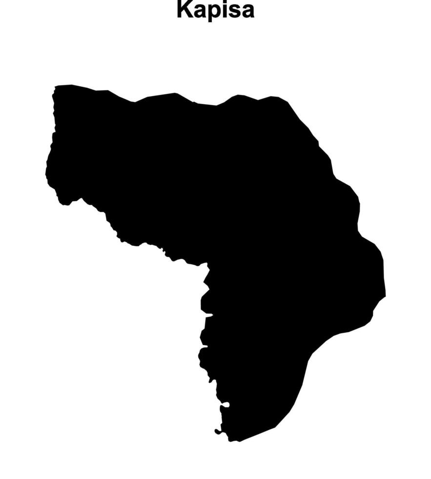 Kapisa province blank outline map vector