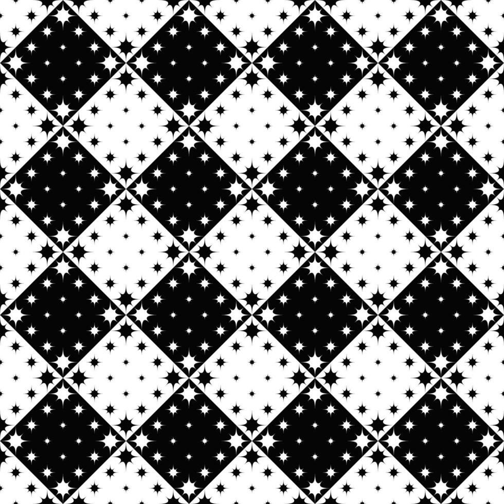 Monochrome geometrical curved star pattern background design vector
