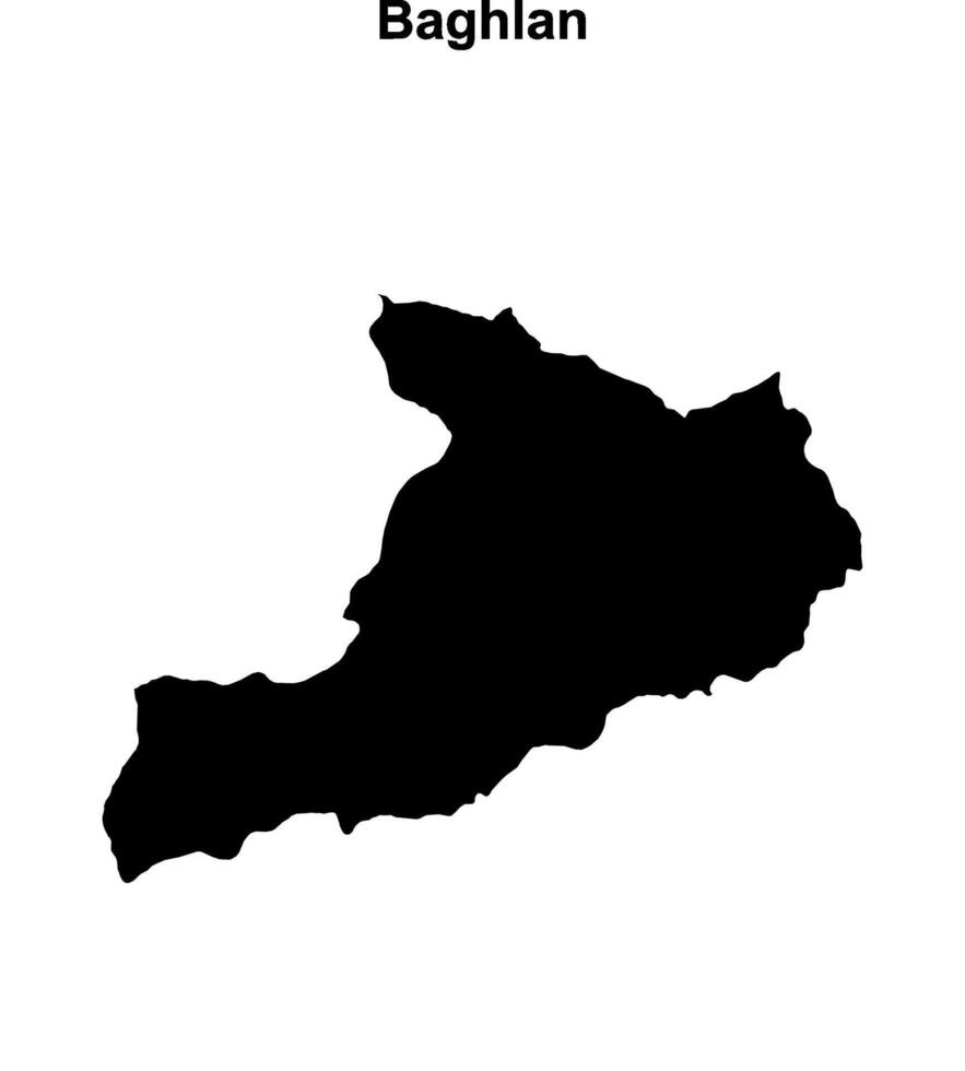 Baghlan province blank outline map vector