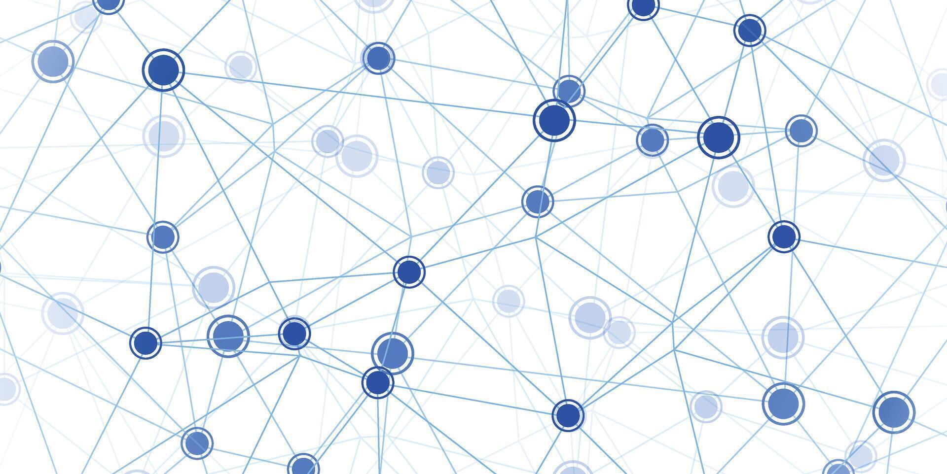 Modern technology background with blue dots vector