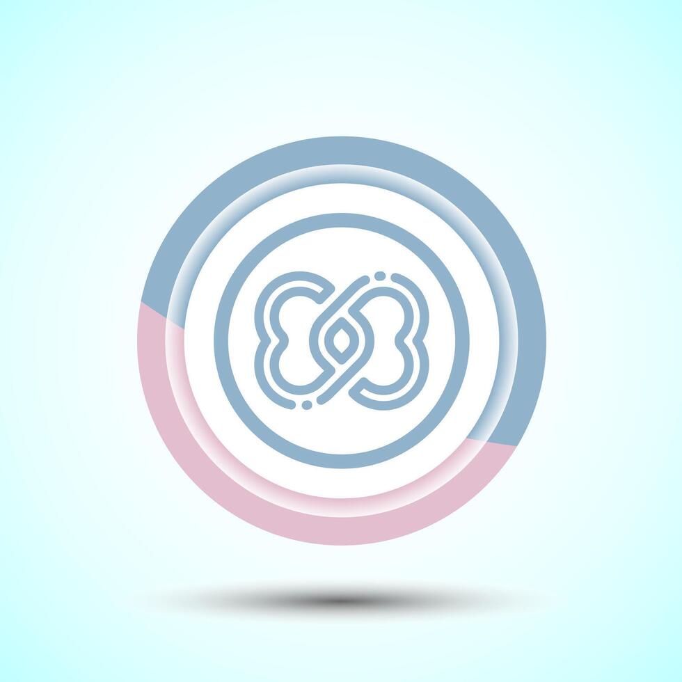 Infinity, Eternity, Icon Design Illustration, Endless Icon For Apps and Websites, Pastel Color Button Design vector