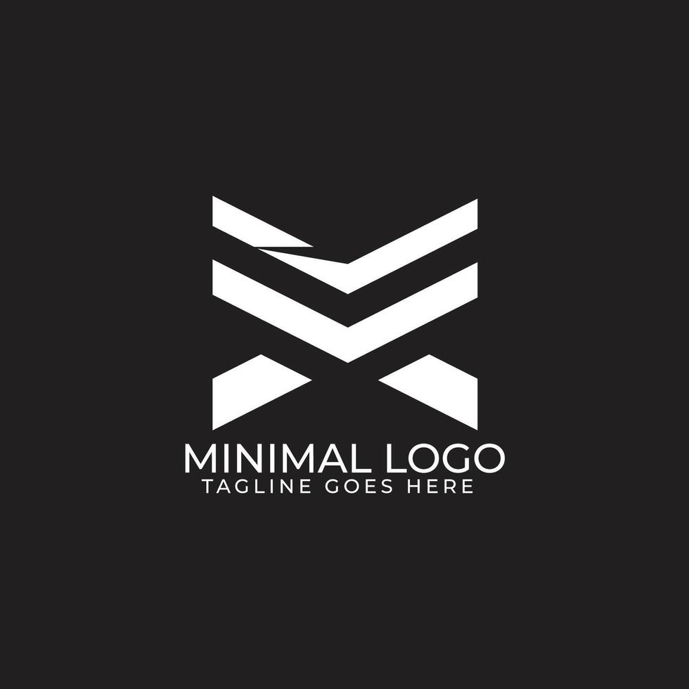 Minimal X Letter Logo Concept vector