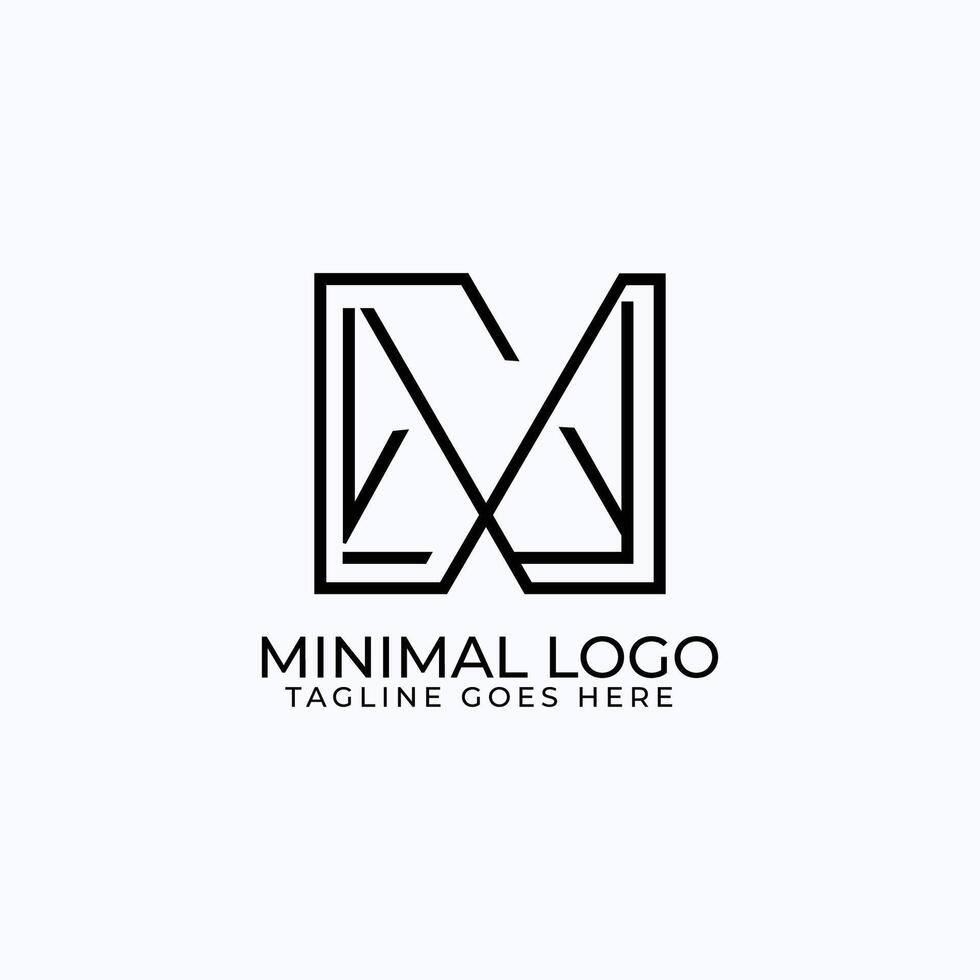 Elegant M Letter Logo Design with Thin Line for Minimalist Branding vector