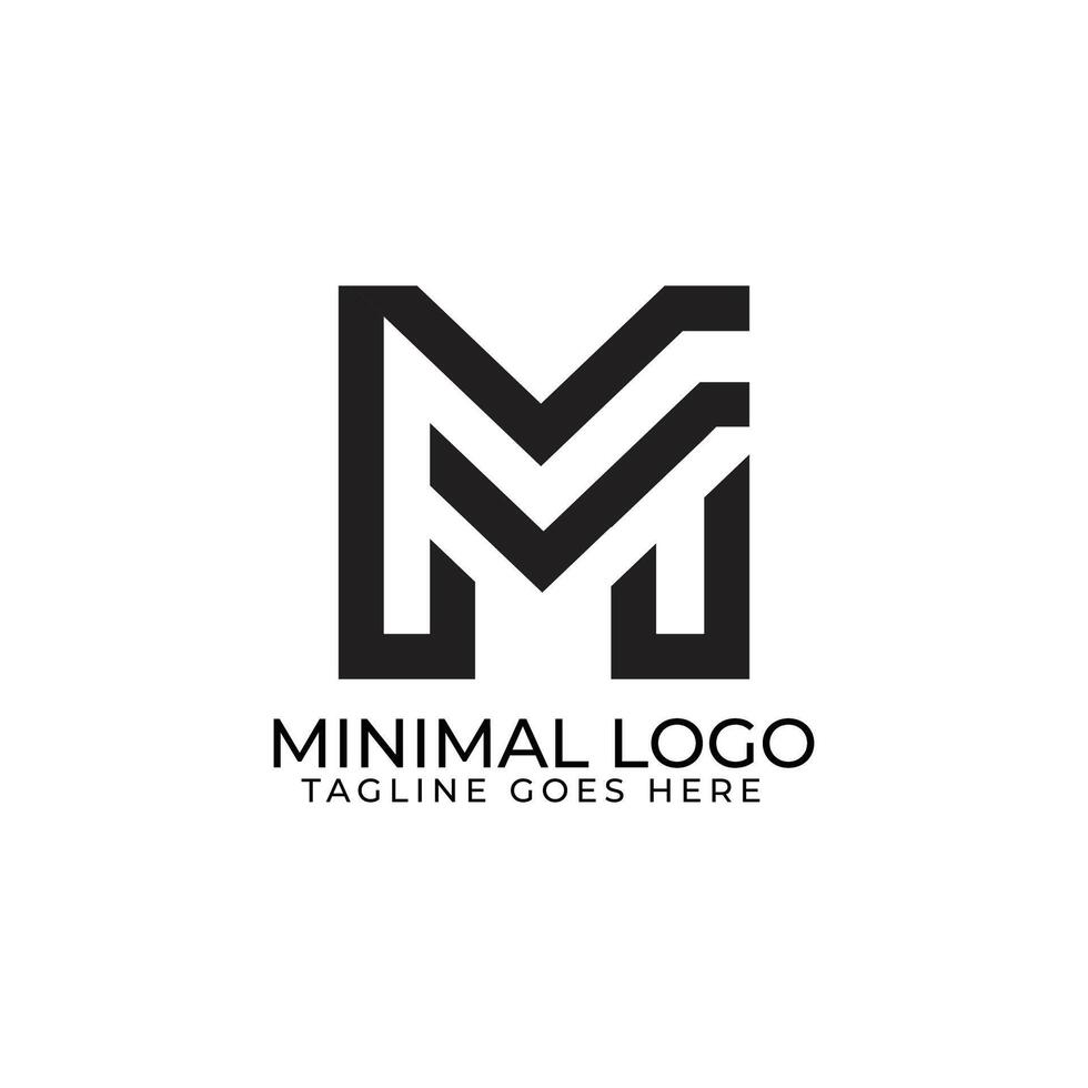 Bold and Minimalist M Monogram Logo vector