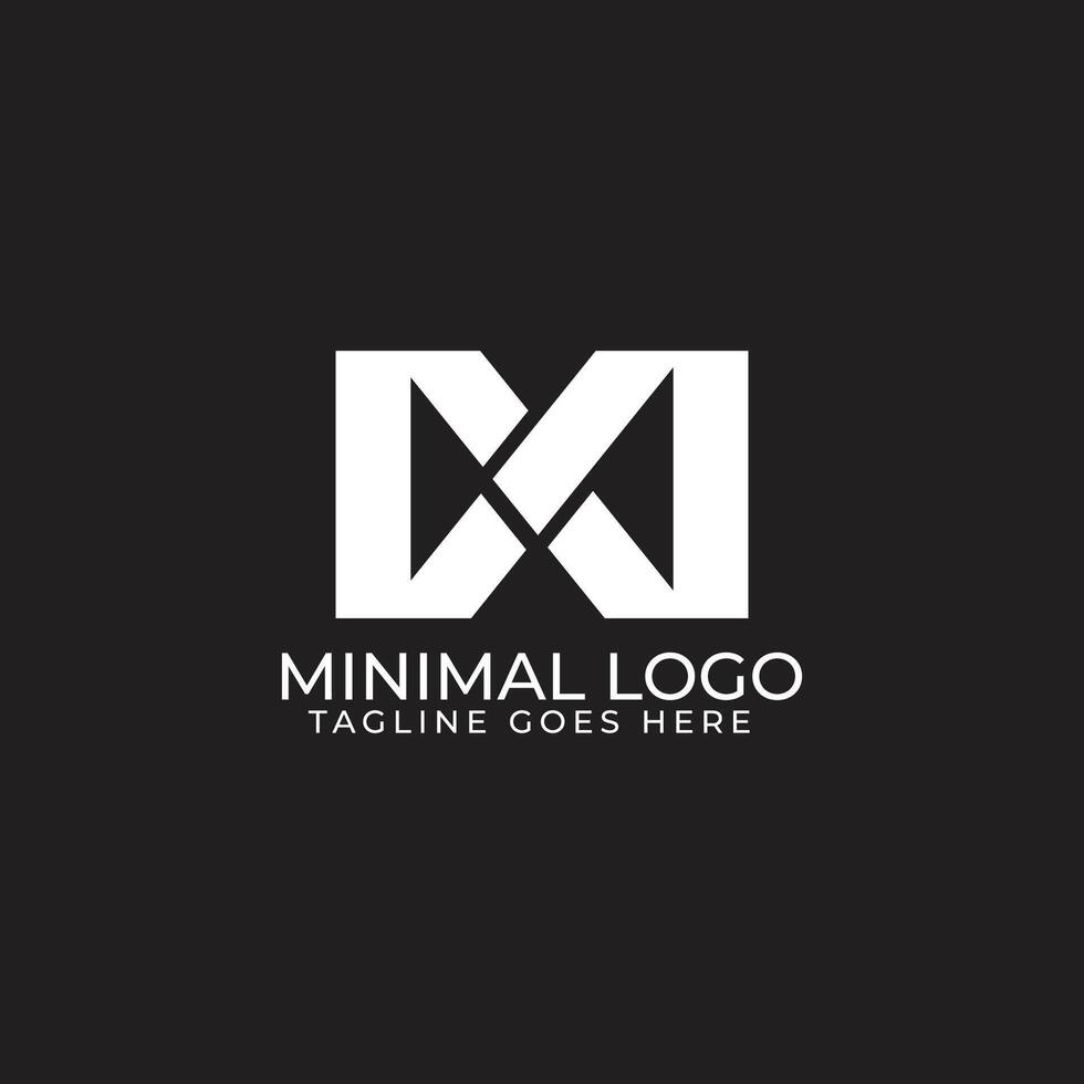 Geometric Minimalism X Letter Logo Design vector