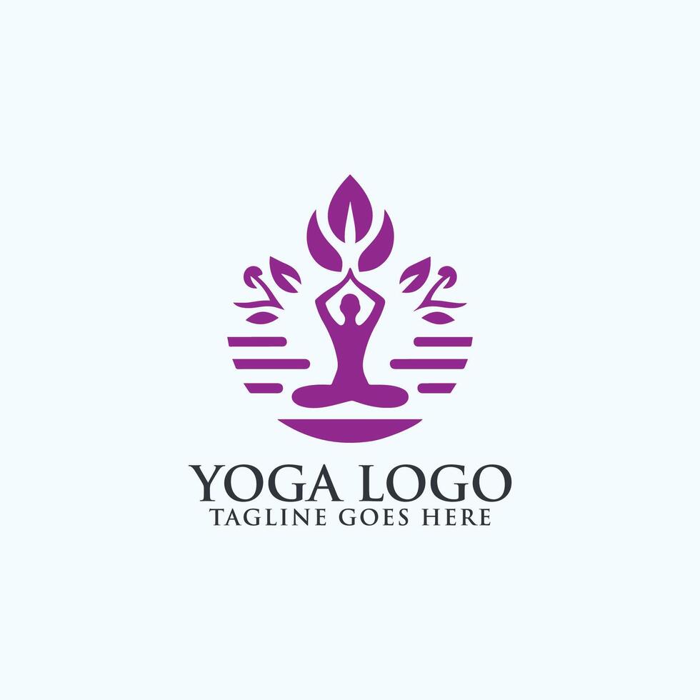 Creative Yoga Studio Logos for Health and Wellness vector